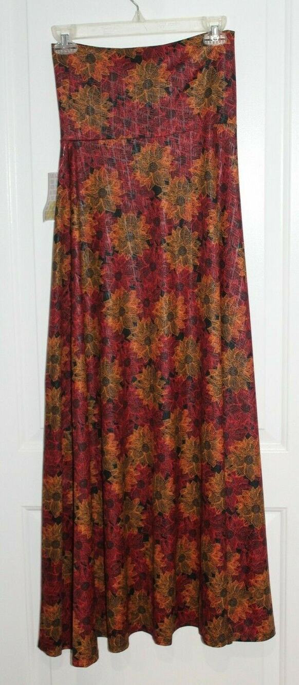 Lularoe Sunflower Pattern Maxi Tube Style Strapless Dress Size Women's XXS